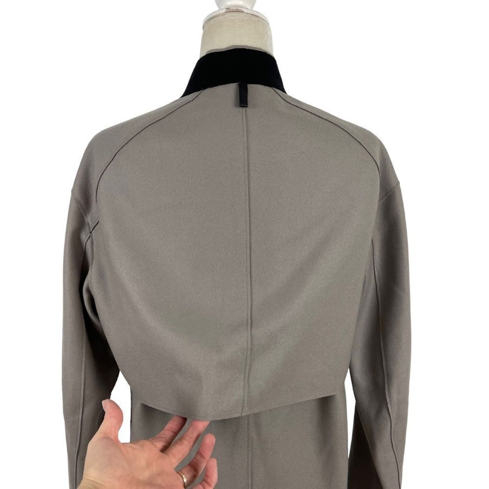 New Rag & Bone Clifton Virgin Wool Snap Coat Jacket Light Grey Size 4 Preppy Job - Picture 12 of 16